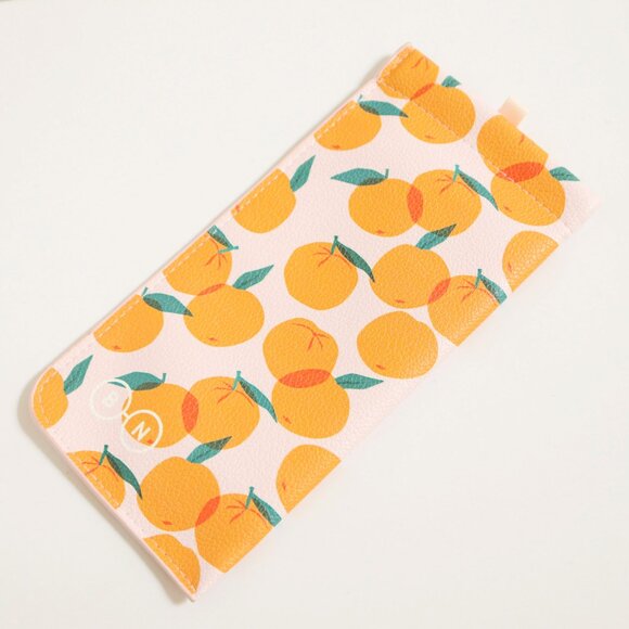 BAILEY NELSON Peach Print Soft Faux Leather Glasses Case - Picture 2 of 6